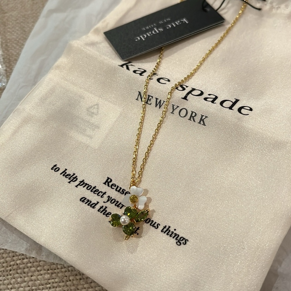 kate spade Precious Pansy Pendant/NWT - Picture 6 of 10
